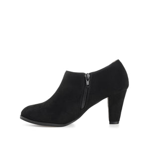 SANZI ZIP-UP BOOTIES IN FAUX SUEDE - Black
