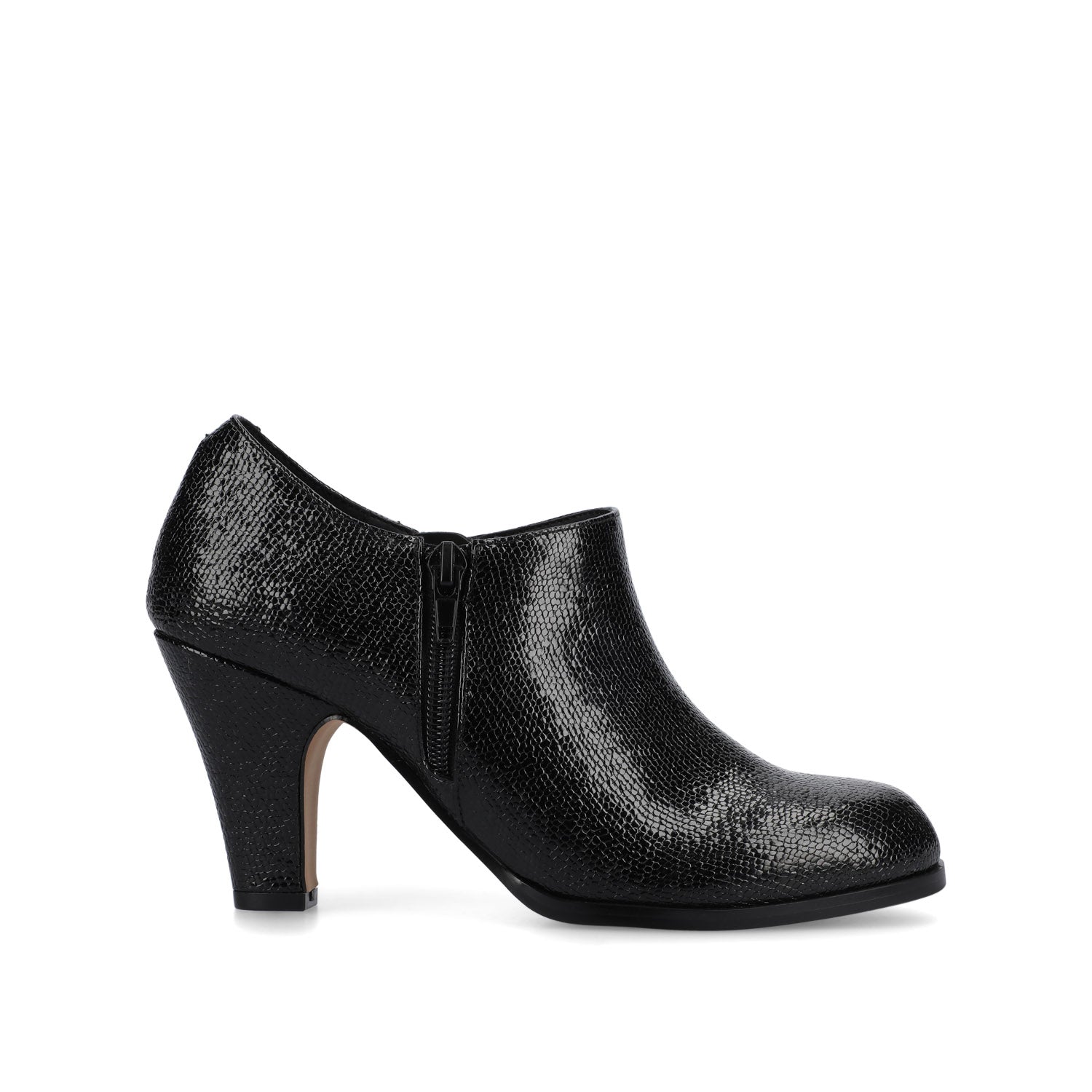 SANZI ZIP-UP BOOTIES IN FAUX SUEDE