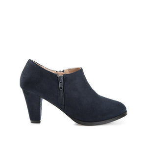 SANZI ZIP-UP BOOTIES IN FAUX SUEDE - Navy Nubuck