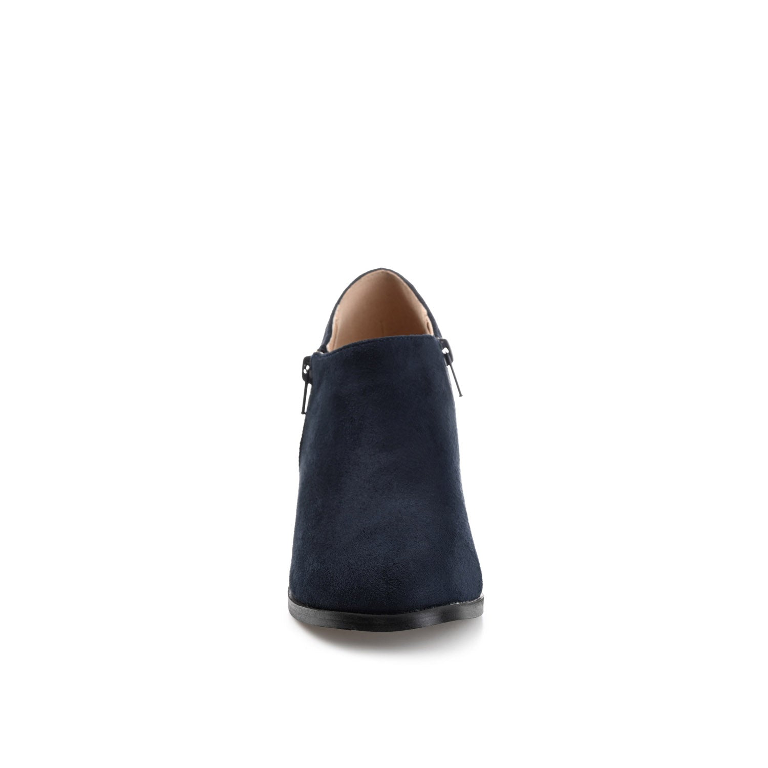 SANZI ZIP-UP BOOTIES IN FAUX SUEDE - Navy Nubuck