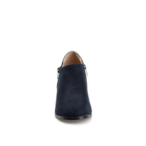 SANZI ZIP-UP BOOTIES IN FAUX SUEDE - Navy Nubuck