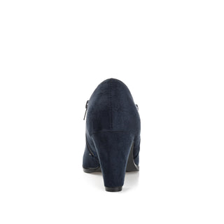 SANZI ZIP-UP BOOTIES IN FAUX SUEDE