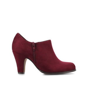SANZI ZIP-UP BOOTIES IN FAUX SUEDE - Oxblood Suede