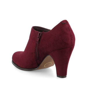 SANZI ZIP-UP BOOTIES IN FAUX SUEDE - Oxblood Suede