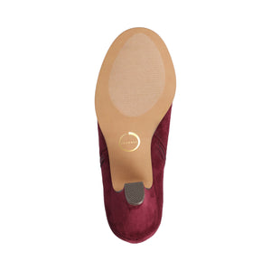 SANZI ZIP-UP BOOTIES IN WIDE - Oxblood Suede