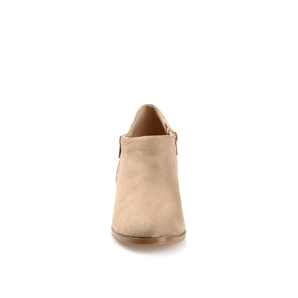 SANZI ZIP-UP BOOTIES IN FAUX SUEDE