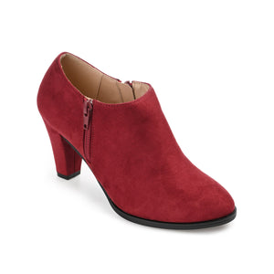 SANZI ZIP-UP BOOTIES IN WIDE - Wine