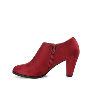 SANZI ZIP-UP BOOTIES IN WIDE - Wine