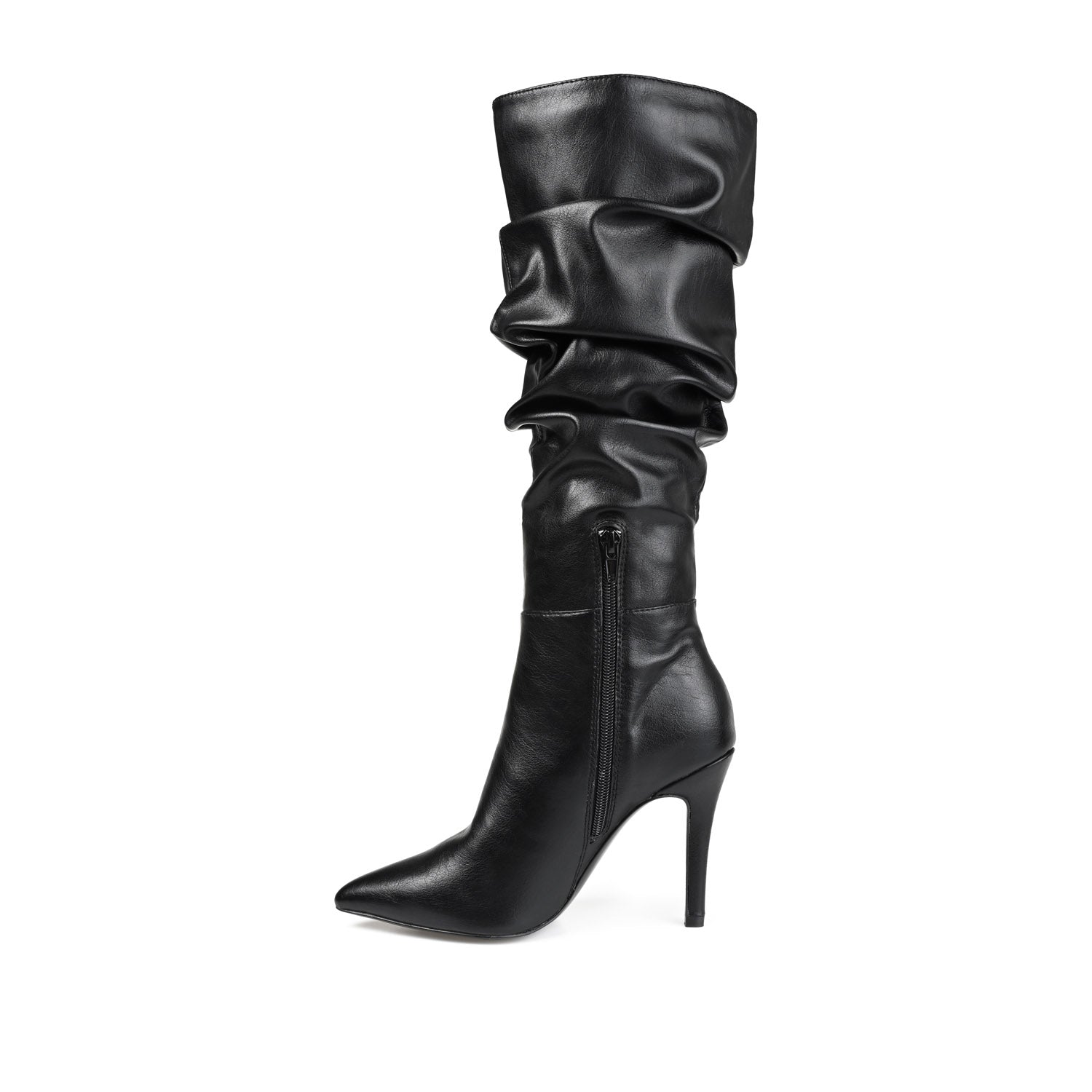 SARIE STILETTO HEELED BOOTS IN WIDE CALF - Black
