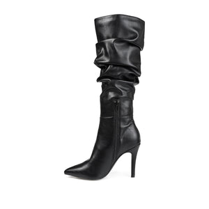 SARIE STILETTO HEELED BOOTS IN WIDE CALF - Black