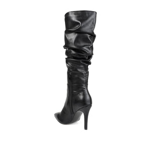 SARIE STILETTO HEELED BOOTS IN WIDE CALF - Black