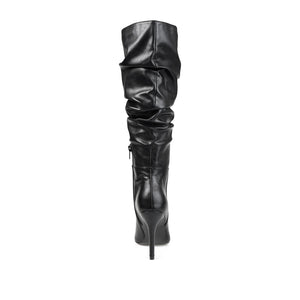SARIE STILETTO HEELED BOOTS IN WIDE CALF - Black