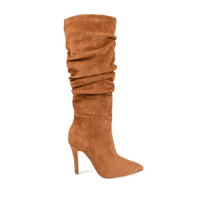 SARIE STILETTO HEELED BOOTS IN WIDE CALF - Cognac