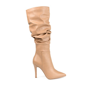 SARIE STILETTO HEELED BOOTS IN WIDE CALF - Tan
