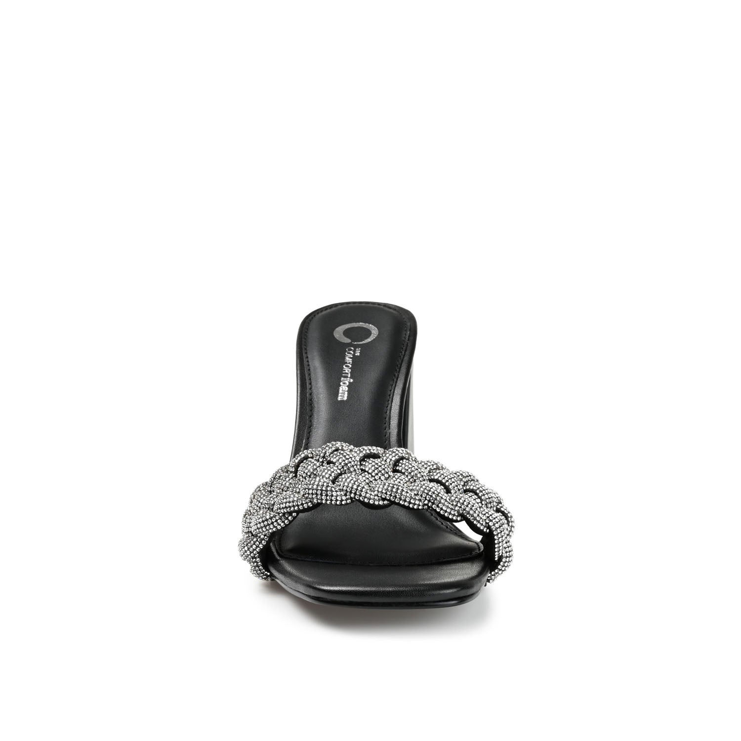 SASHAA TOE BAND HEELS IN VEGAN LEATHER - Black