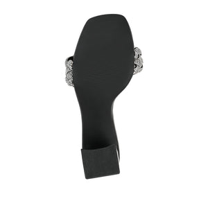 SASHAA TOE BAND HEELS IN FAUX LEATHER