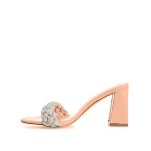 SASHAA TOE BAND HEELS IN FAUX LEATHER
