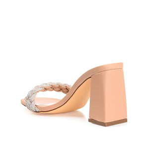 SASHAA TOE BAND HEELS IN FAUX LEATHER