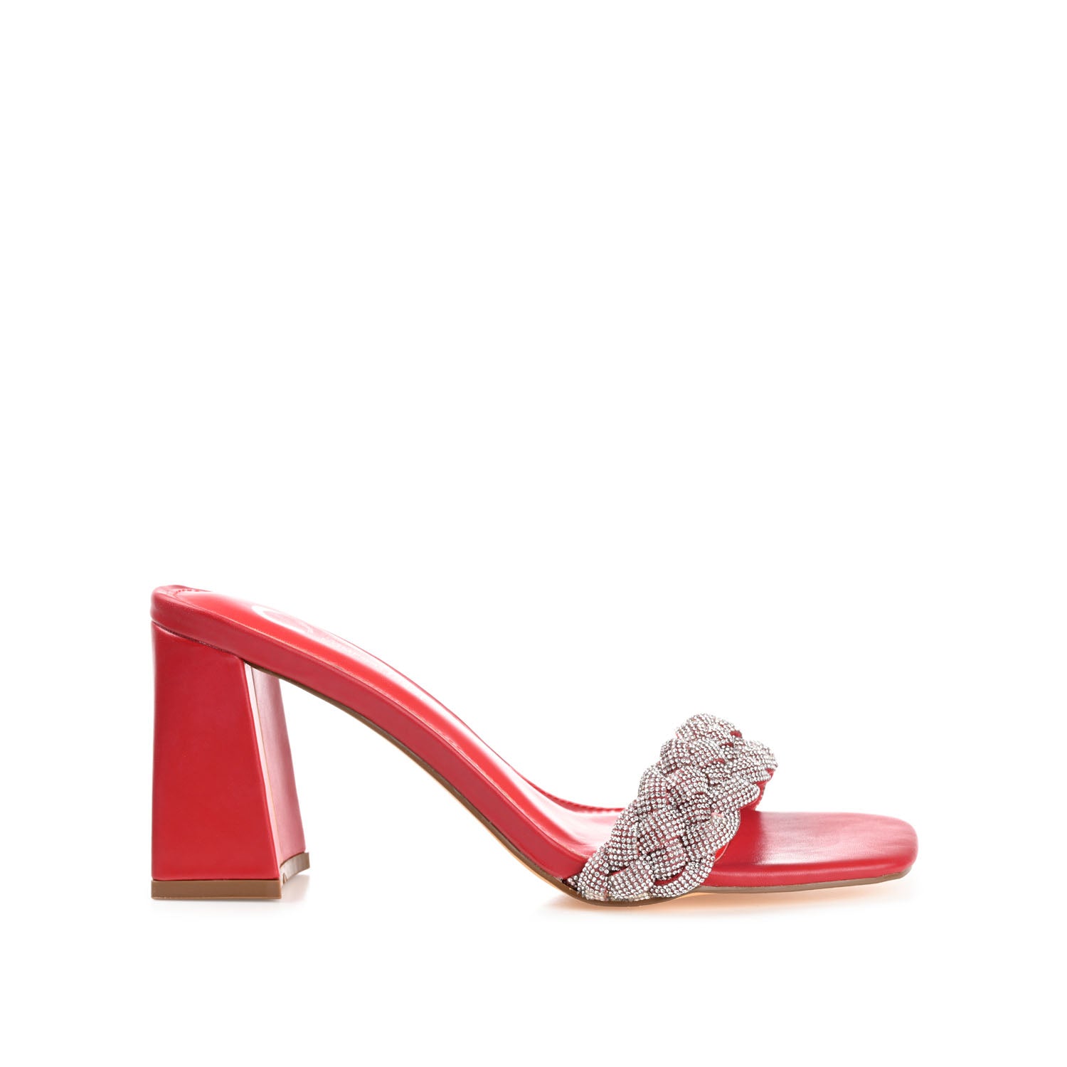SASHAA TOE BAND HEELS IN FAUX LEATHER