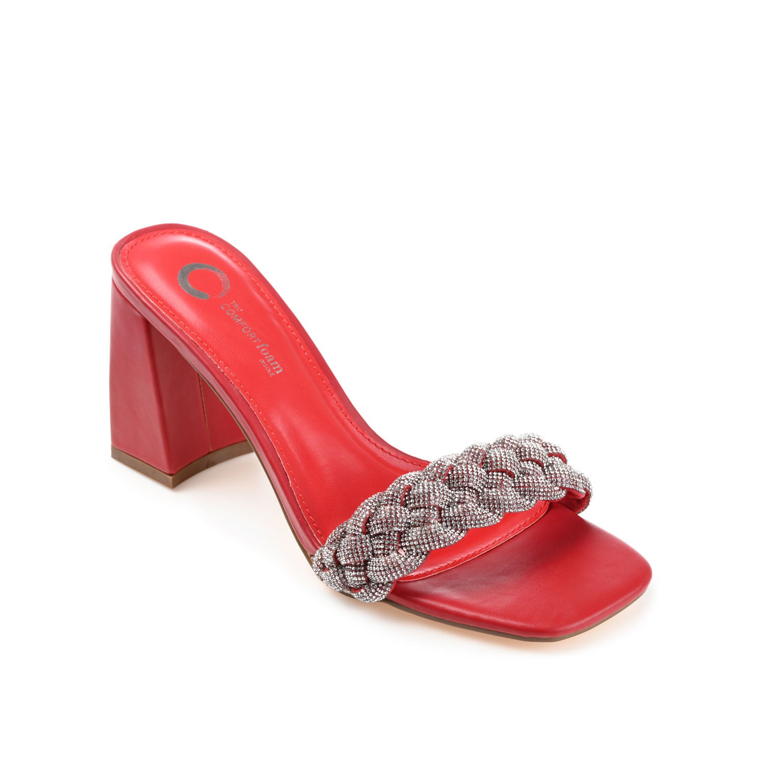 SASHAA TOE BAND HEELS IN FAUX LEATHER