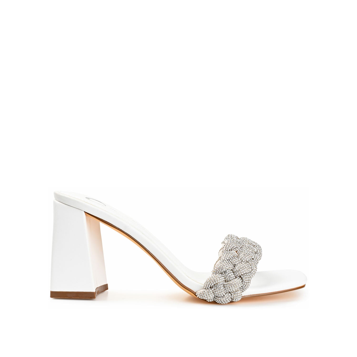 SASHAA TOE BAND HEELS IN VEGAN LEATHER - White