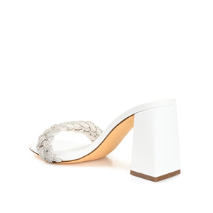 SASHAA TOE BAND HEELS IN FAUX LEATHER