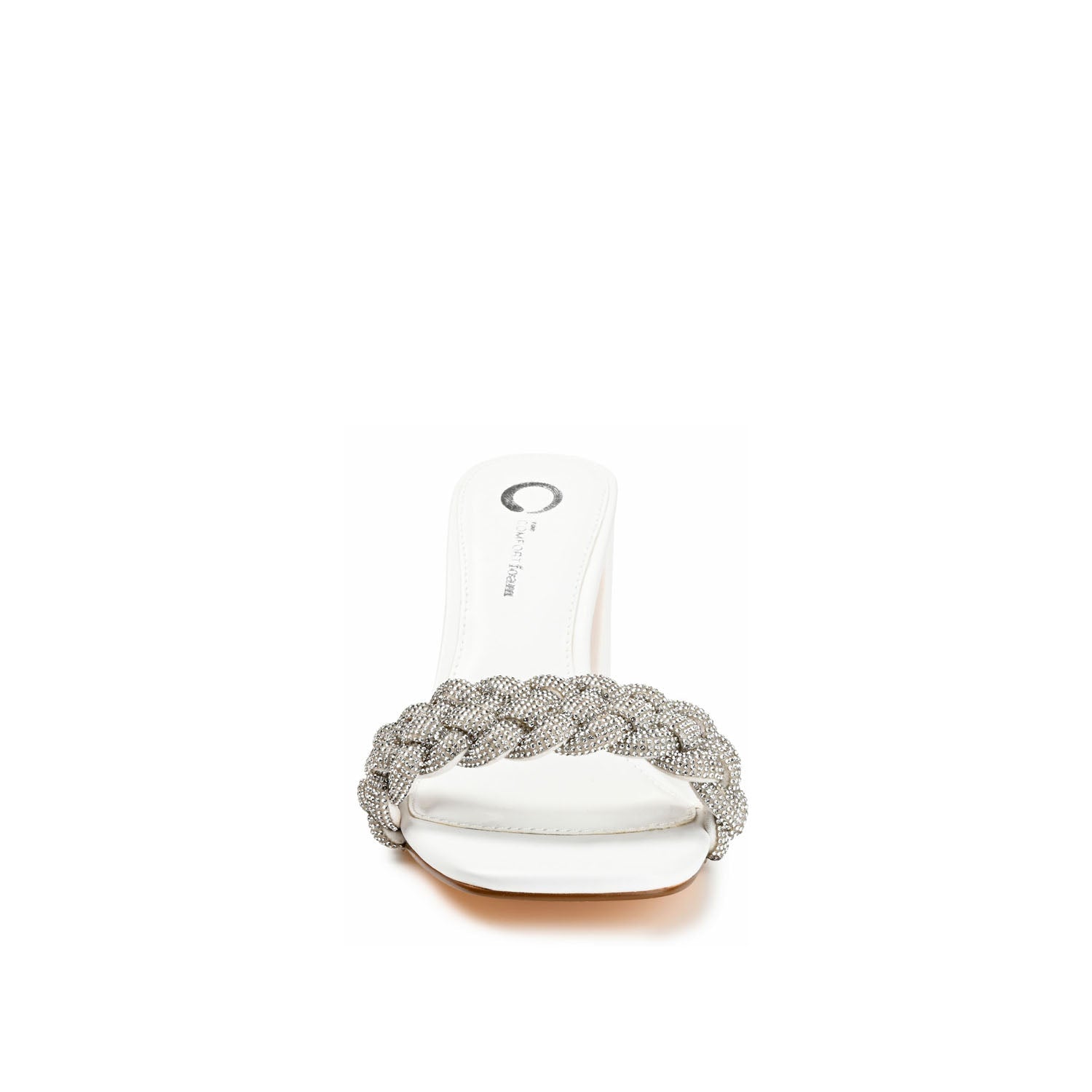 SASHAA TOE BAND HEELS IN VEGAN LEATHER - White