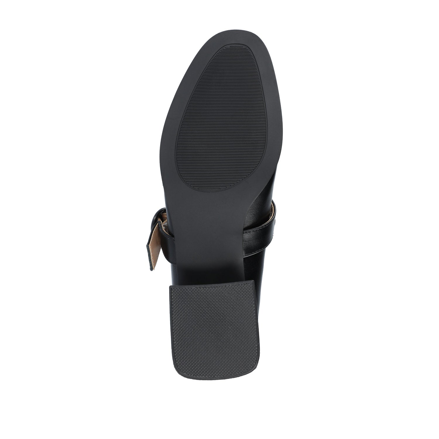 SAVVI MARY JANE PUMP HEELS IN VEGAN LEATHER - Black