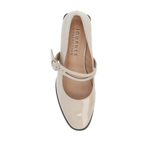 SAVVI MARY JANE PUMP HEELS IN VEGAN LEATHER - Patent/Black