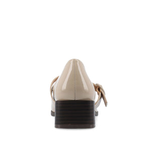 SAVVI MARY JANE PUMP HEELS IN VEGAN LEATHER - Patent/Black