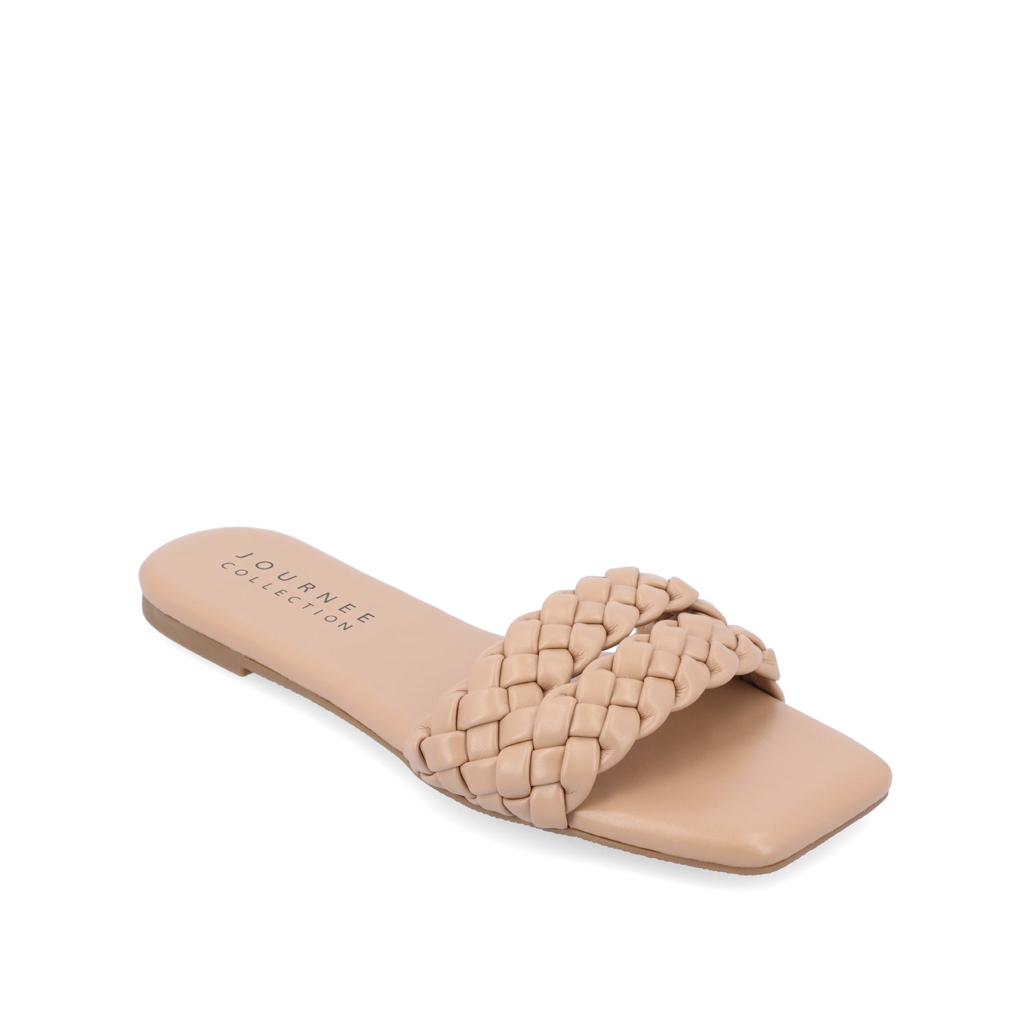 SAWYERR STATEMENT SLIDE SANDALS IN WIDE - Beige