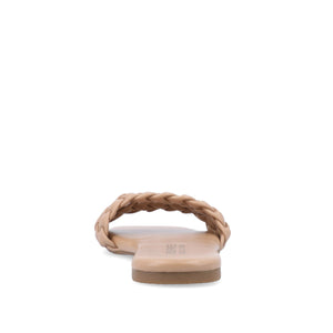 SAWYERR STATEMENT SLIDE SANDALS IN WIDE - Beige