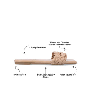 SAWYERR SLIDE SANDALS IN STATEMENT - Beige