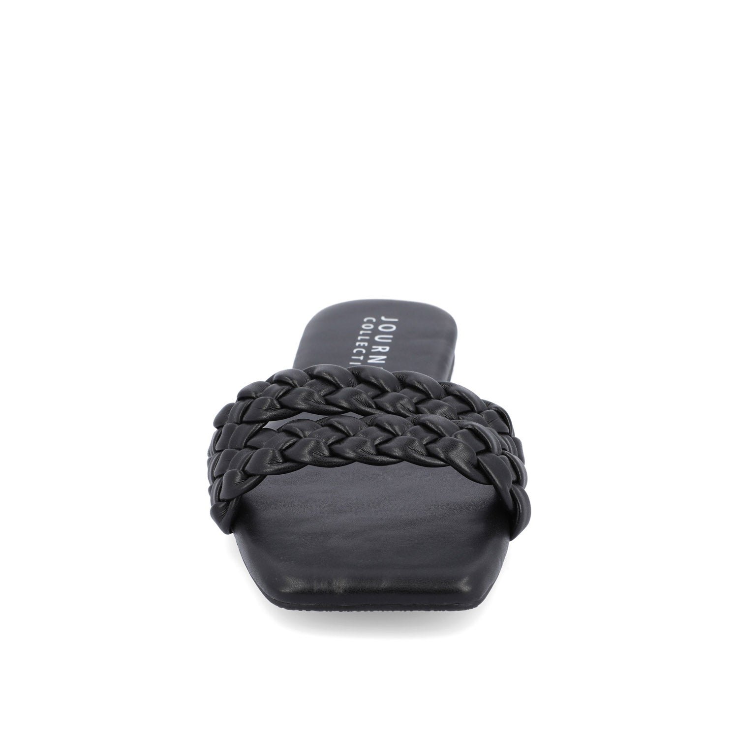 SAWYERR SLIDE SANDALS IN VEGAN LEATHER - Black