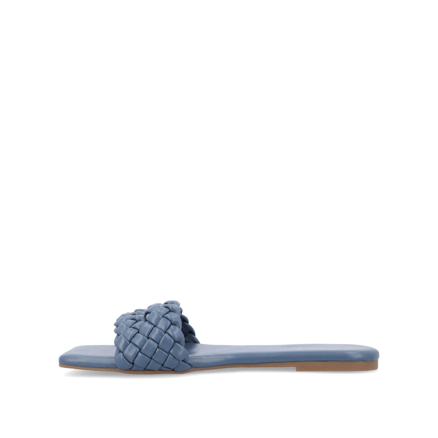 SAWYERR SLIDE SANDALS IN VEGAN LEATHER - Blue