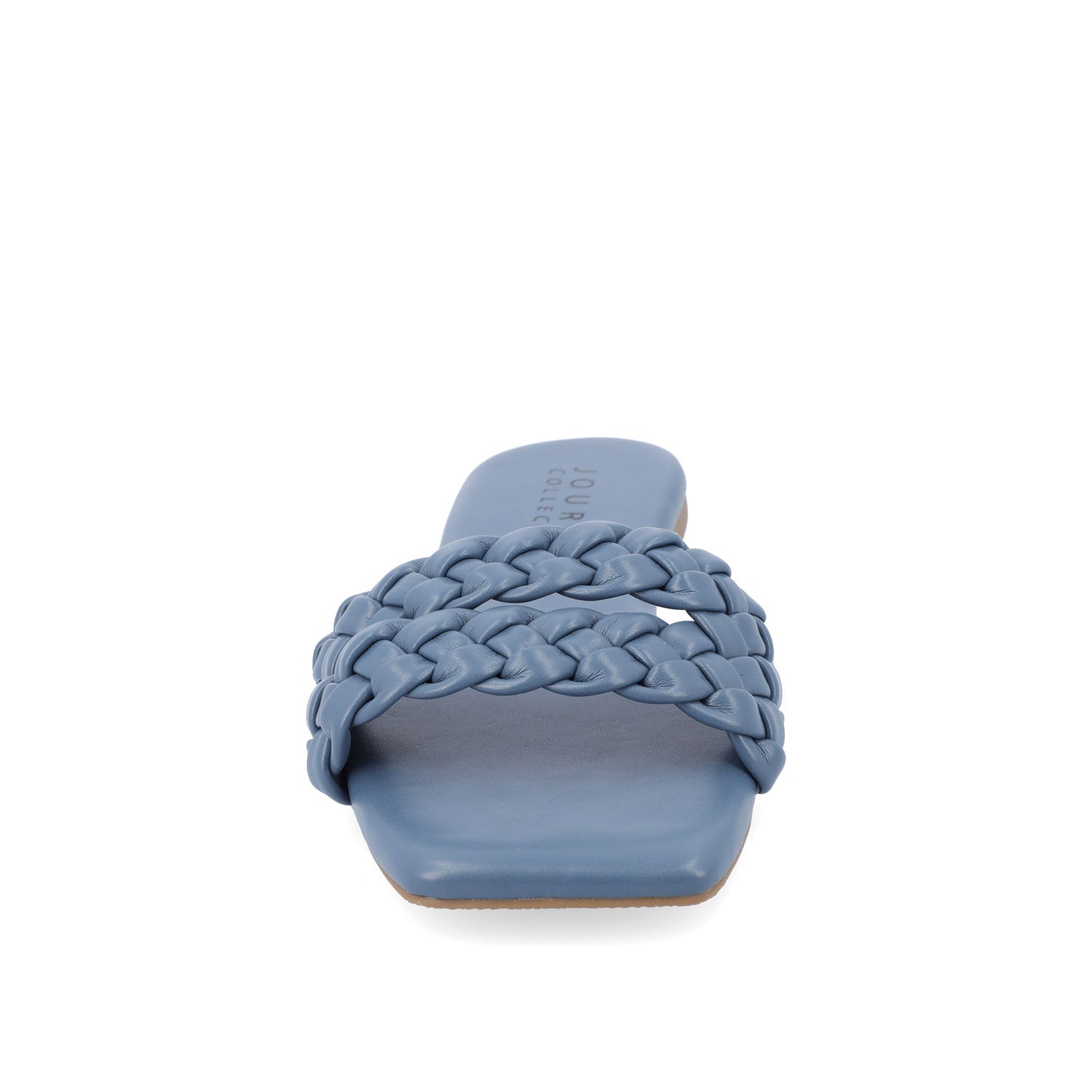 SAWYERR VEGAN LEATHER SLIDE SANDALS IN WIDE - Blue