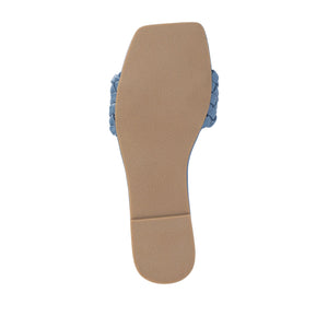 SAWYERR SLIDE SANDALS IN VEGAN LEATHER - Blue