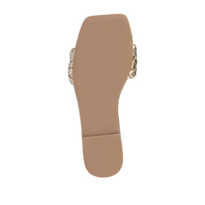 SAWYERR SLIDE SANDALS IN STATEMENT - Gold