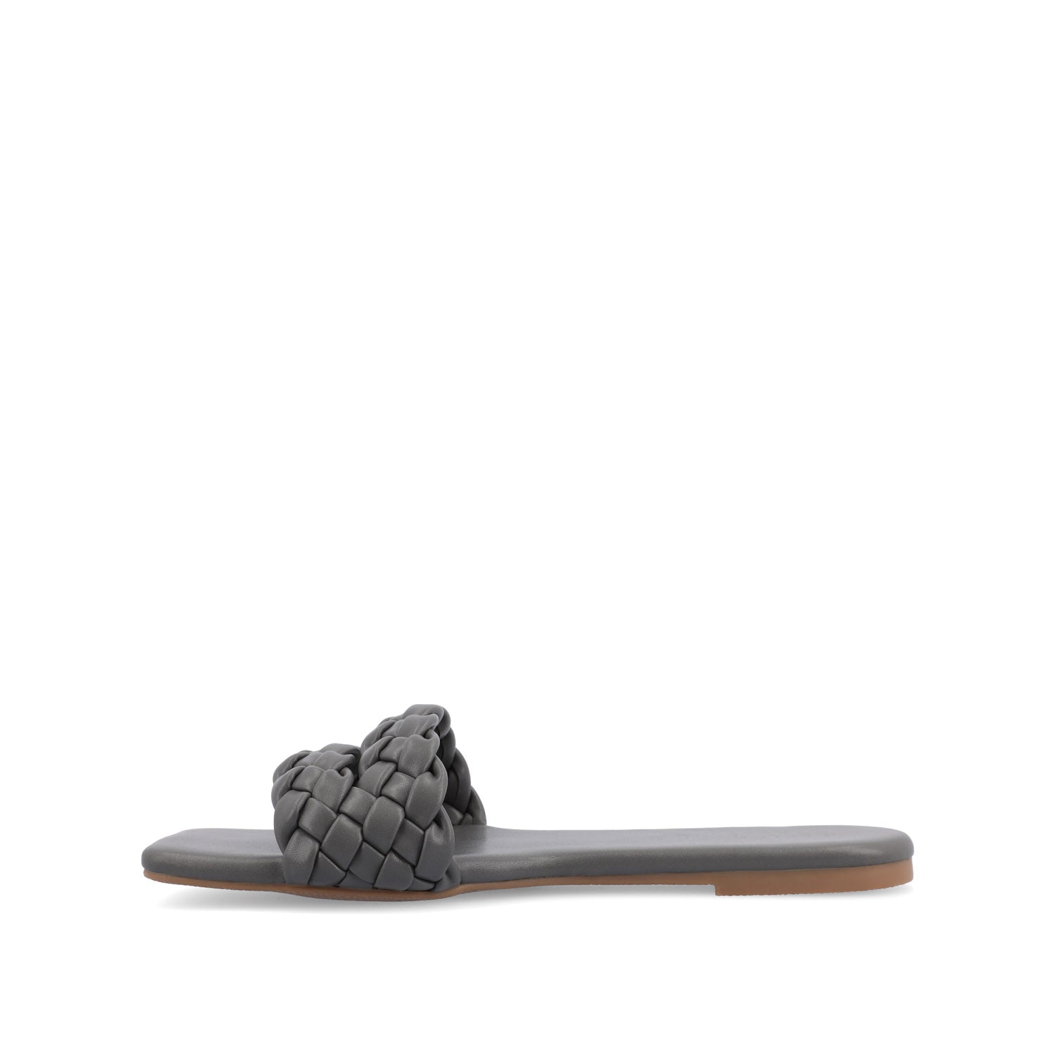 SAWYERR SLIDE SANDALS IN VEGAN LEATHER - Grey