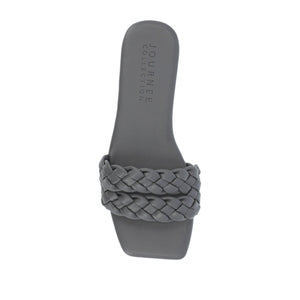 SAWYERR SLIDE SANDALS IN VEGAN LEATHER - Grey