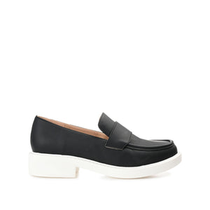SAYDEE LOAFER FLATS IN VEGAN LEATHER - Black