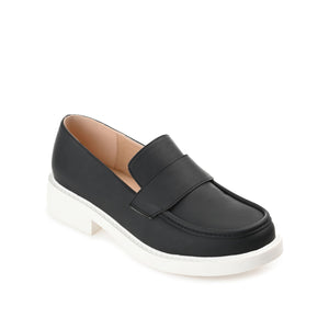 SAYDEE LOAFER FLATS IN VEGAN LEATHER - Black