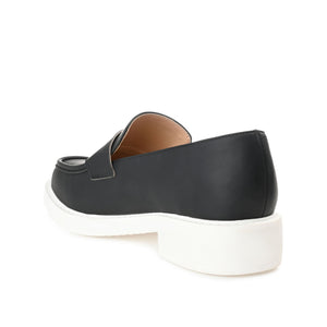 SAYDEE LOAFER FLATS IN VEGAN LEATHER - Black