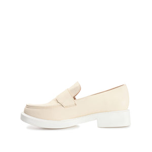 SAYDEE LOAFER FLATS IN VEGAN LEATHER - Bone
