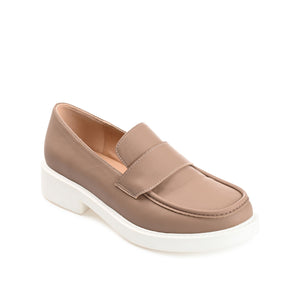 SAYDEE LOAFER FLATS IN VEGAN LEATHER - Taupe