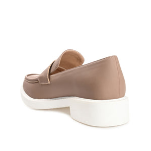 SAYDEE LOAFER FLATS IN VEGAN LEATHER - Taupe
