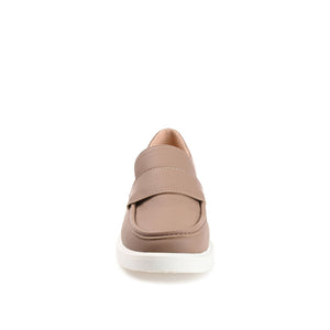 SAYDEE LOAFER FLATS IN VEGAN LEATHER - Taupe