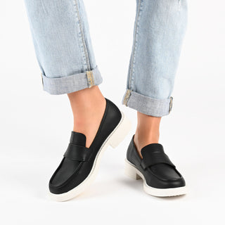 SAYDEE LOAFER FLATS IN FAUX LEATHER