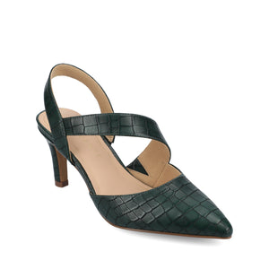 SCARLETT STILETTO HEELS IN CROCO - Green Croc