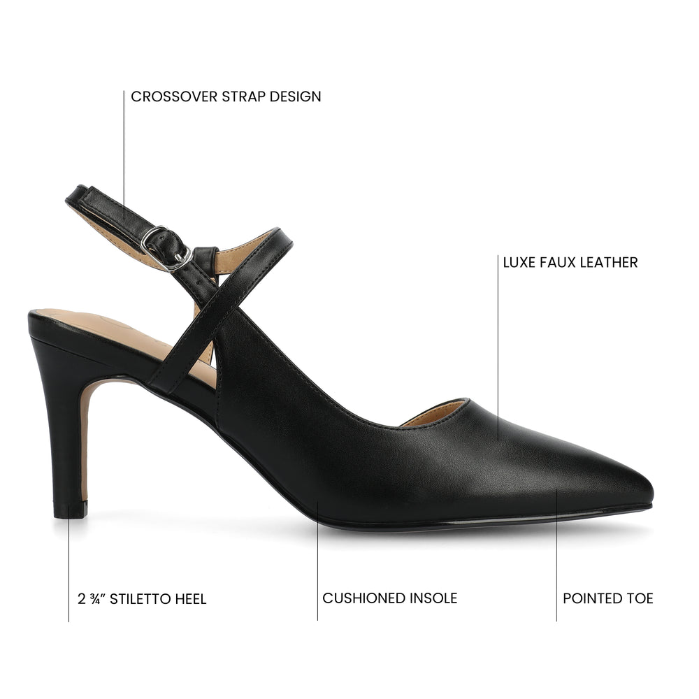 SCIPIO CROSSOVER ANKLE STRAP PUMPS